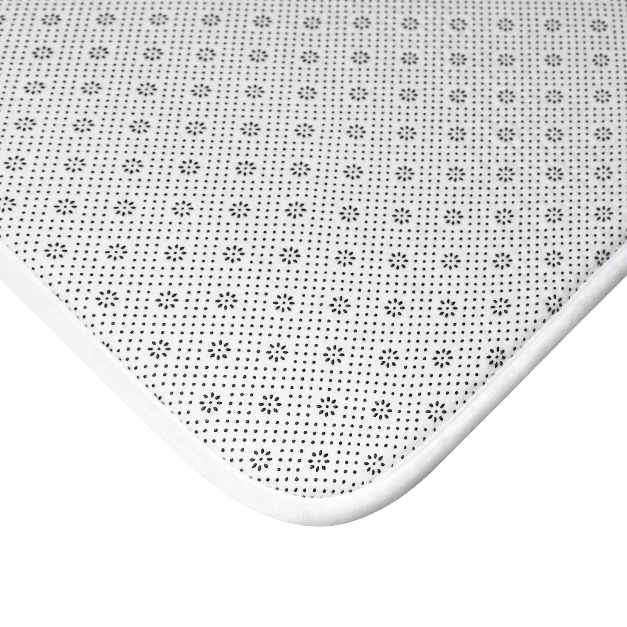 Preppy Sunflower Stripe Bath Mat – Yellow Sunflower Bathroom Rug