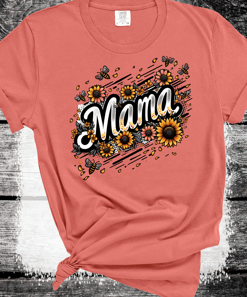 Comfort Colors® Sunflower Mom Gift Sweatshirt, Cute Mothers Day Gift, Mama Sweatshirt, Mom Shirt, Mama Crewneck, New Mom Announcement Shirt