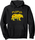 Mothers Day Christmas Floral Father Gift Mama Bear Sunflower Pullover Hoodie